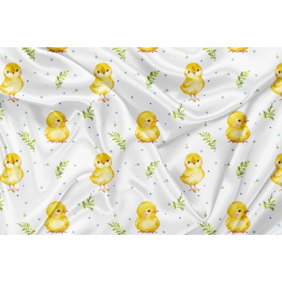 Printed Cuddle Minky Poussin Feuille - PRINT IN QUEBEC IN OUR WORKSHOP